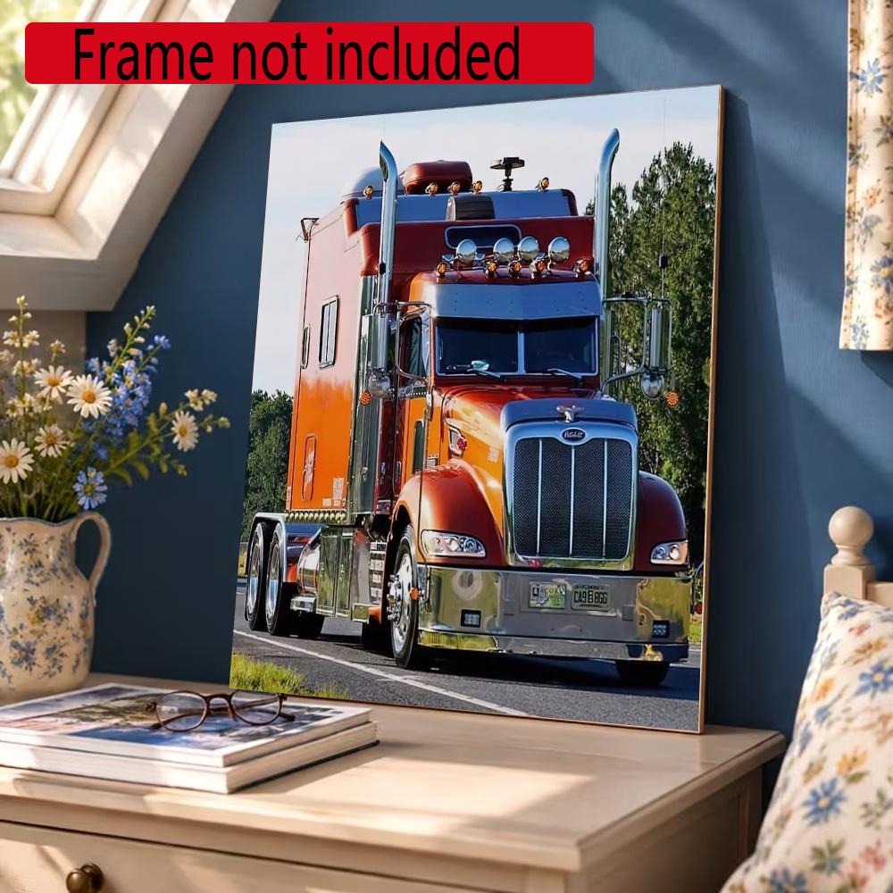 Kenworth 5D Round Diamond Painting Kit Diamond Embroidery Painting Rhinestones Mosaic Frameless Handwork Decoration Arts