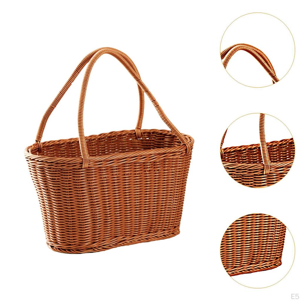 Basket with Handles for Shopping And Organizing Vegetables in Kitchen Garden