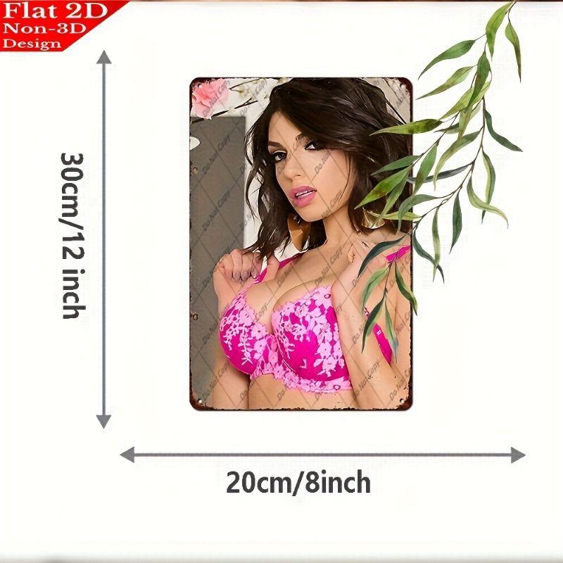 Retro Metal Sign Sexy Girl Wall Art Decor 20x30 cm
