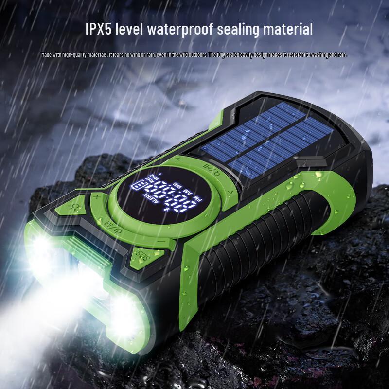 SHENYU Multifunctional Emergency Hand-Crank Solar Radio Flashlight