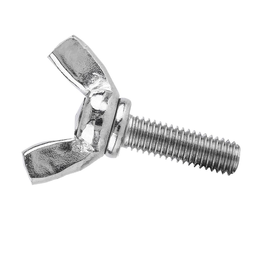 5pcs M6 DIN316 304 Stainless Steel Thumb Butterfly Wing Hand Bolts Screws