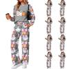 Women's Halloween Print Hoodie and Jogger Pants Set, Round Neck Loose Fit Casual Sweatsuit