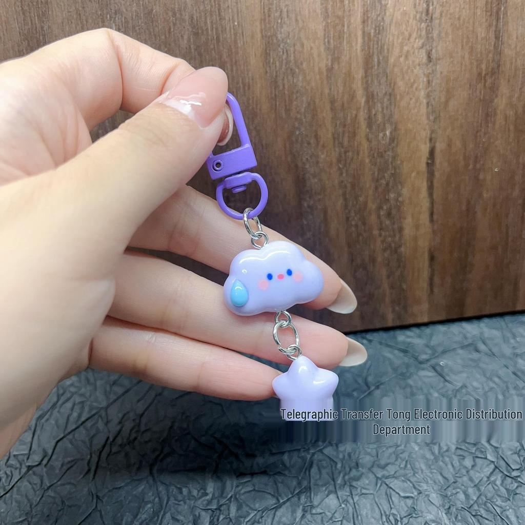 539 Cute Star Cloud Pendant Keychain - Unique Style for Besties, Students & Couples