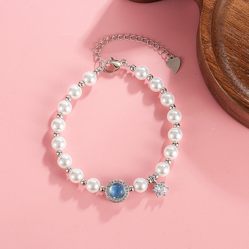 Exquisite Fashion Zircon Bead Pearls Beads Bracelet for Ladies