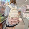 Schoolbag Middle and High School Students Large Capacity Dopamine School Bag College Style Cute Transparent Pain Bag Ridge Relief Backpack