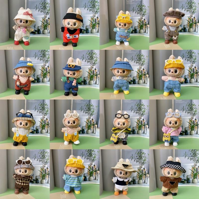 17cm Mini Plush Doll'S Clothes Accessories for 17cm Labubu V1 V2 New Clothes Accessories