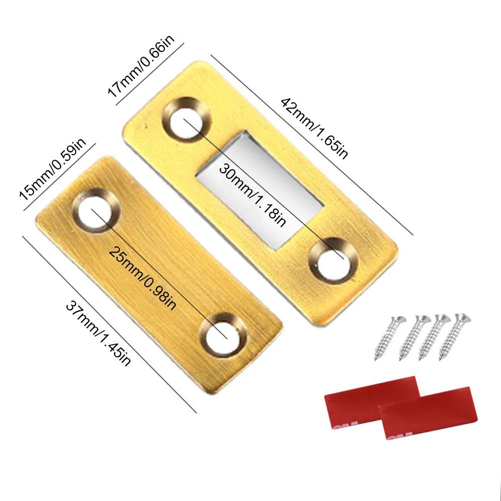 Magnetic Door Catch Ultra-thin Cabinet Magnets Closer Furniture Strong Magnetic Suction with Adhesive Tape for Cupboard