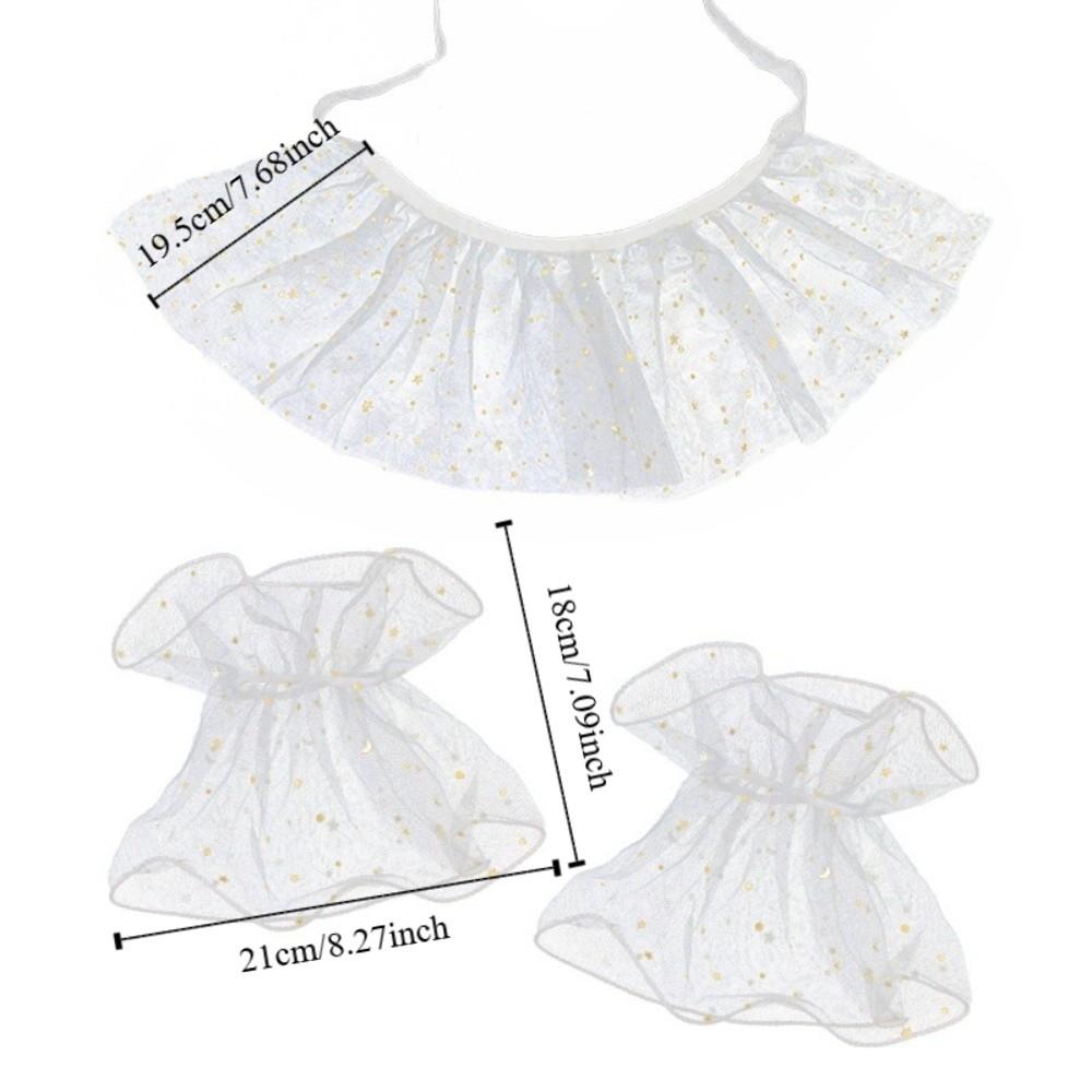 3PCS/SET Glitter Wedding Scarf Romantic Bride Fingerless Gloves  Bride Accessorizing