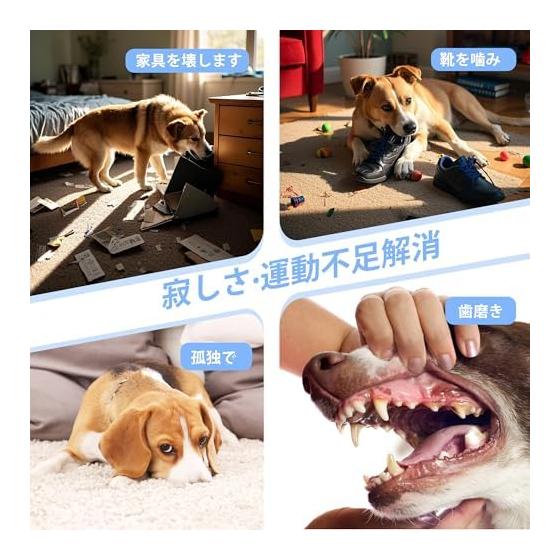 Fida Dog Toy Rope Set of 4 [100% Natural Cotton] Toys for Small and Medium Dogs, Chewing, Sturdy, Pet String Toy, Unbreakable, Brushing Teeth, Clean,