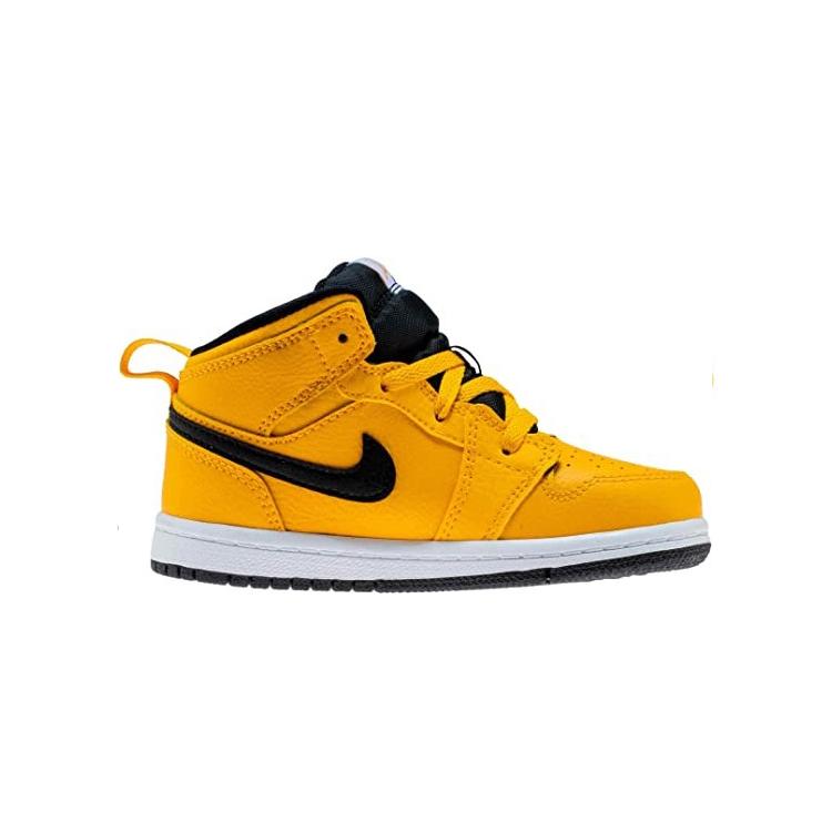 New Jordan 1 Mid University Gold Black TD 640735-700