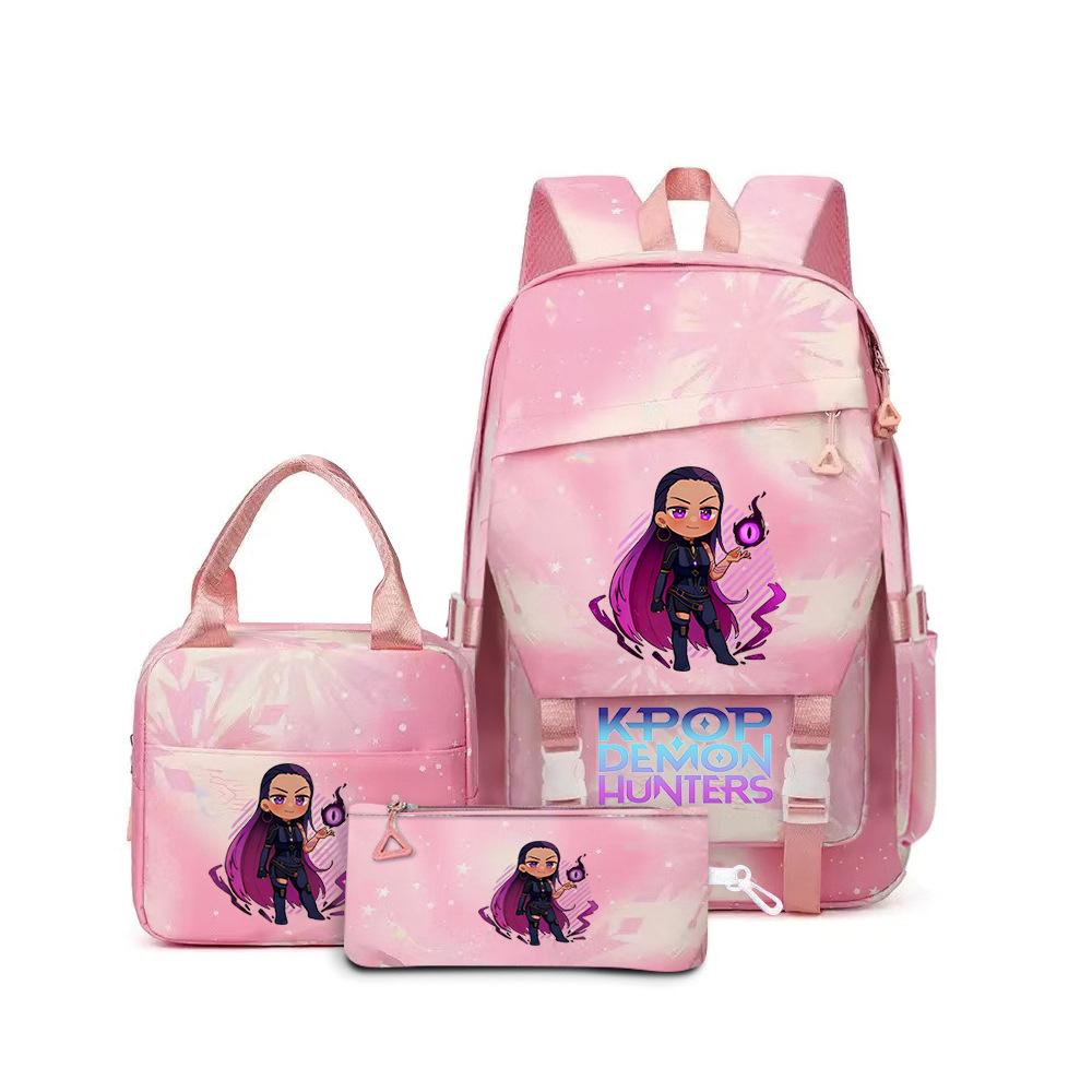 School Season Three-Piece Backpack Wind Academy Style High School Students Schoolbag Lightweight Backpack