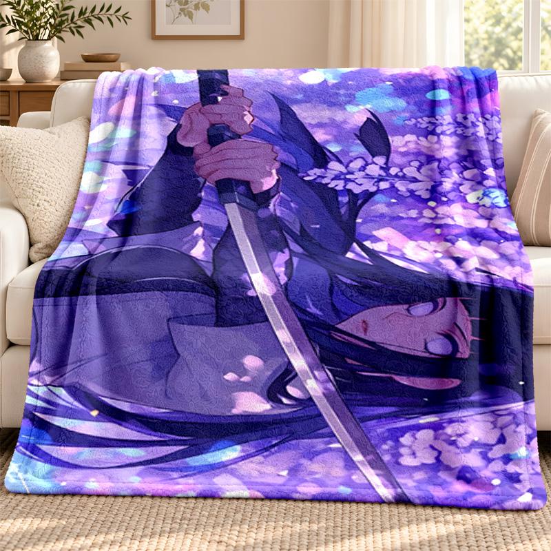 Hyuga Hinata blanket Flannel Blanket Soft Cozy Plush Throw for Sofa Bed Lightweight Home Decoration Outdoor camping