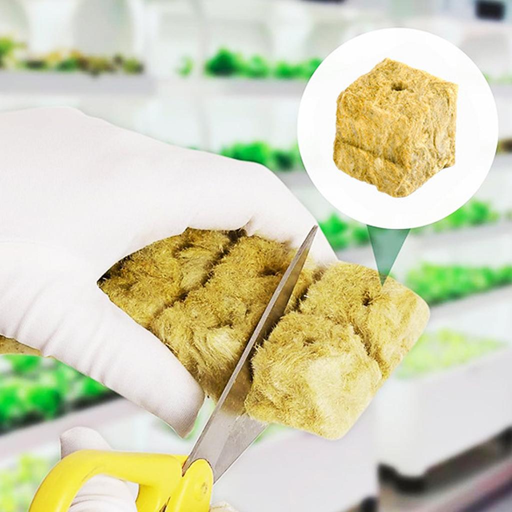 Rock Wool Cubes Starter Grow Cubes for Hydroponics Rock Wool Planting Cubes Clone Cubes Soilless Cultivation