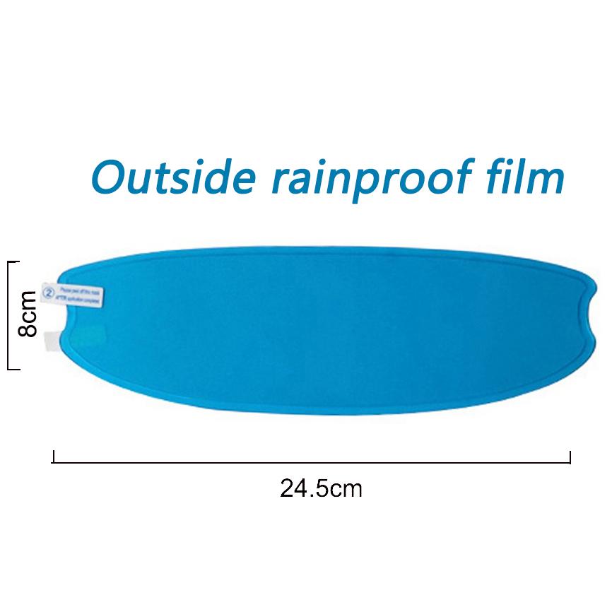 Motorcycle Helmet Anti-fog Film Inside Sticer & Rainproof Film Outside Sticker Nano Coating Stickers Film 24.5*8.5cm