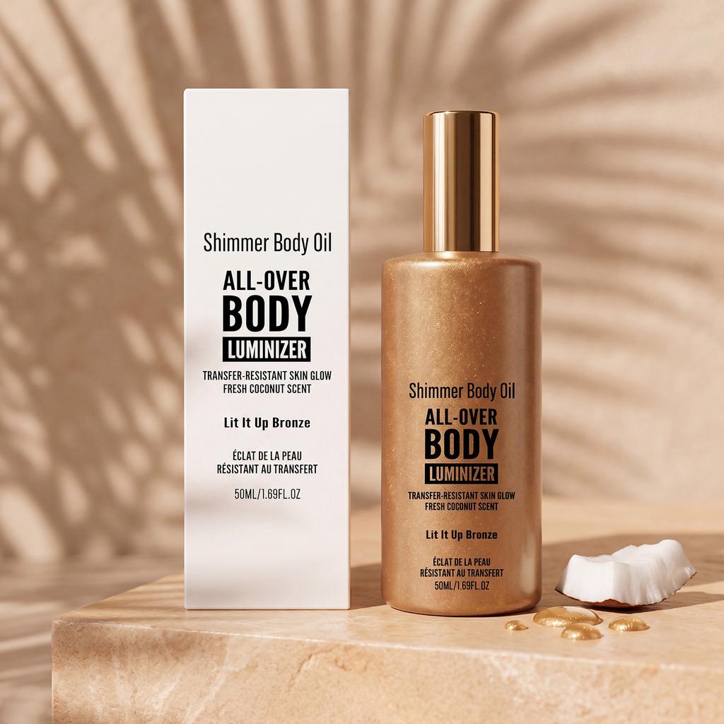 Illuminating Body Oil Lightweight Non-Greasy Gentle Moisturizing Hydrating Skin Daily Body Oil 50ml