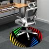 1pc Colorful Stripes Carpet, Round Non Slip Durable Large Size Office Carpet, Suitable for Office