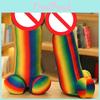 Creative Whimsical Rainbow Plush Pillow Toy For Home Decor And Couples Fun