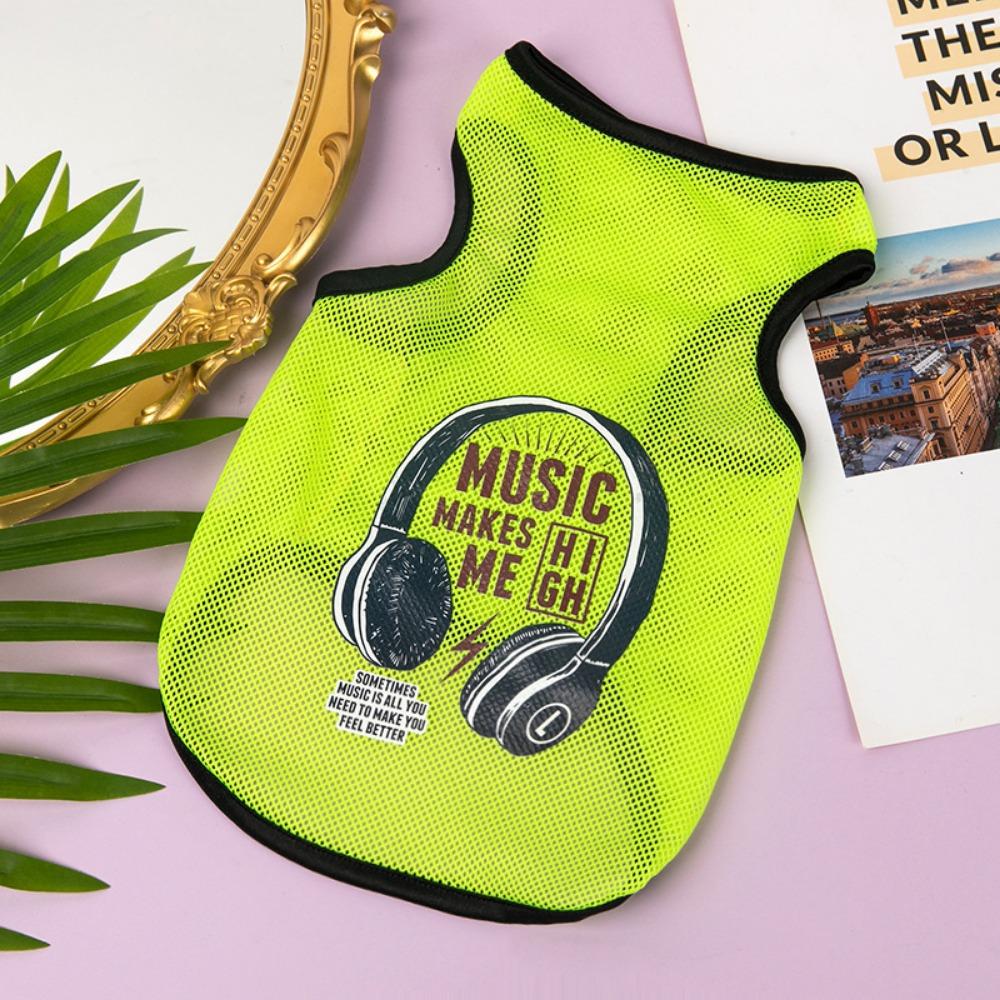 2023 Cartoon Polyester Fibre Cool Breathable Cat T-shirt Dog Clothes Cat Costume Puppy Vest