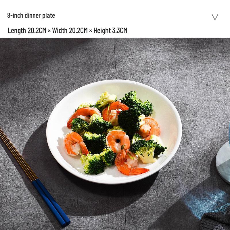 

Creative Irregular Ceramic Plates - White, for Breakfast, Dessert, Fruit, and Home Décor.