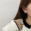 1 Pair Stud Earrings, Cubic Zircon Inlay Women Earrings, Alloy Polished Surface Ear Studs, Versatile Style Jewelry Accessories