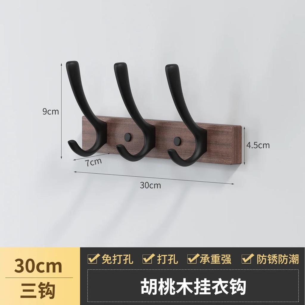 Houten Kapstok MuurhakenMuurhaken voor Keuken Badkamer Hal Handdoek Sleutel Accessoires Creatieve Decoratieve Muuropberg