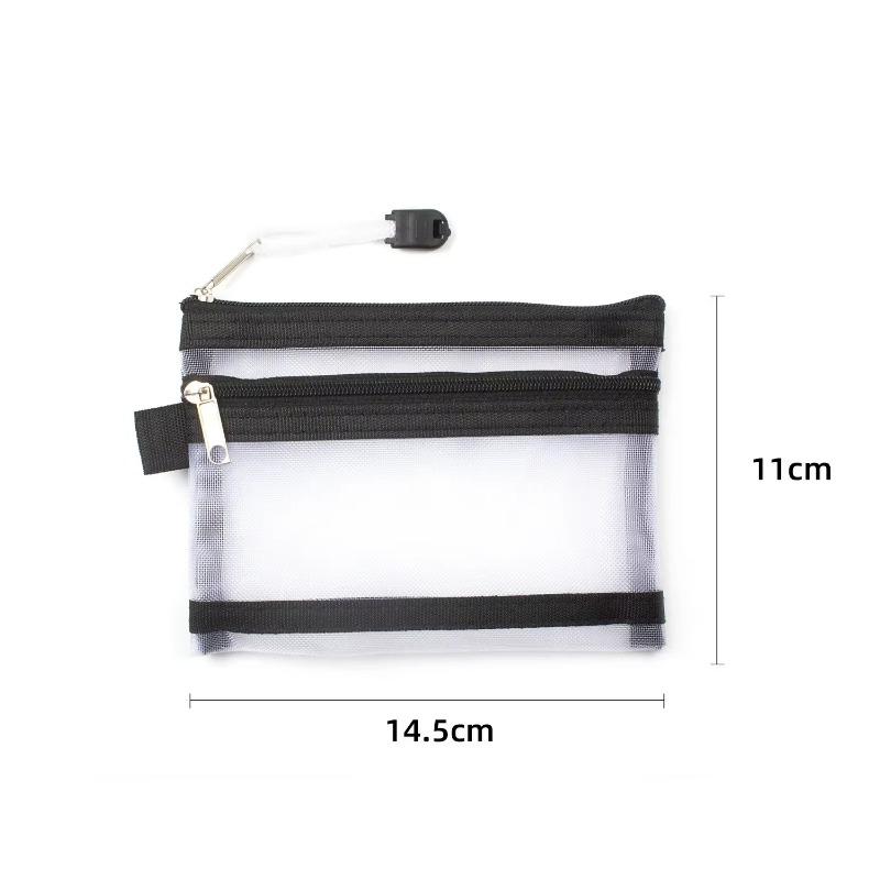 Zipper Mesh Lipsticks Cards Earphones Organizer Pouch for Coins Keys Travel Storage Case with Multiple  Money Card Storage Case