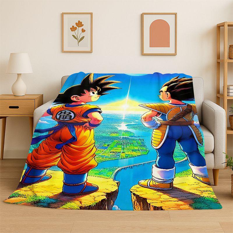 Retro Anime D-Dragon Ball Cartoon Game Soft Flannel Throw Blanket,Cozy Blanket for Bed,Couch,Sofa,Bedroom,Living Room,Travel,kid