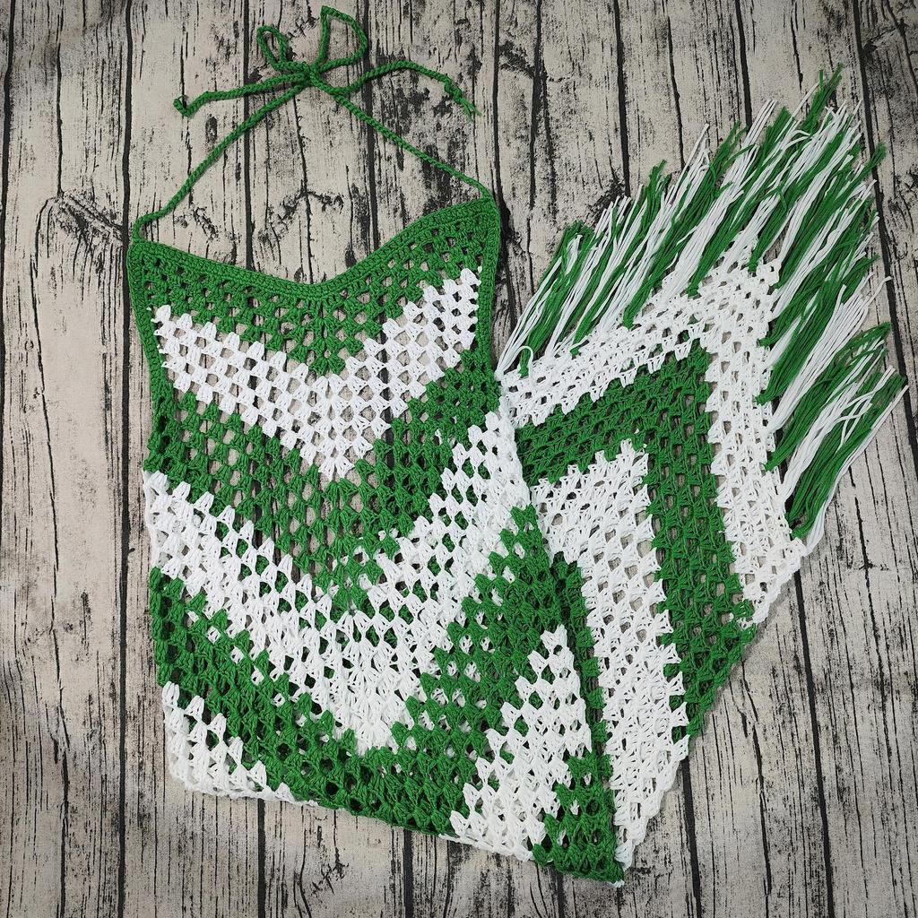 Handmade Crochet Beach Wedding Dress & Swimsuit Cover-up