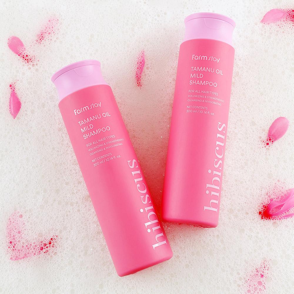 Farmstay Tamanu Oil Mild Shampoo Hibiscus 300ml