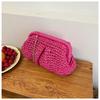 2025 Candy Color Woven Shell Bag: Mori Girl Fashion Clutch & Shoulder Chain