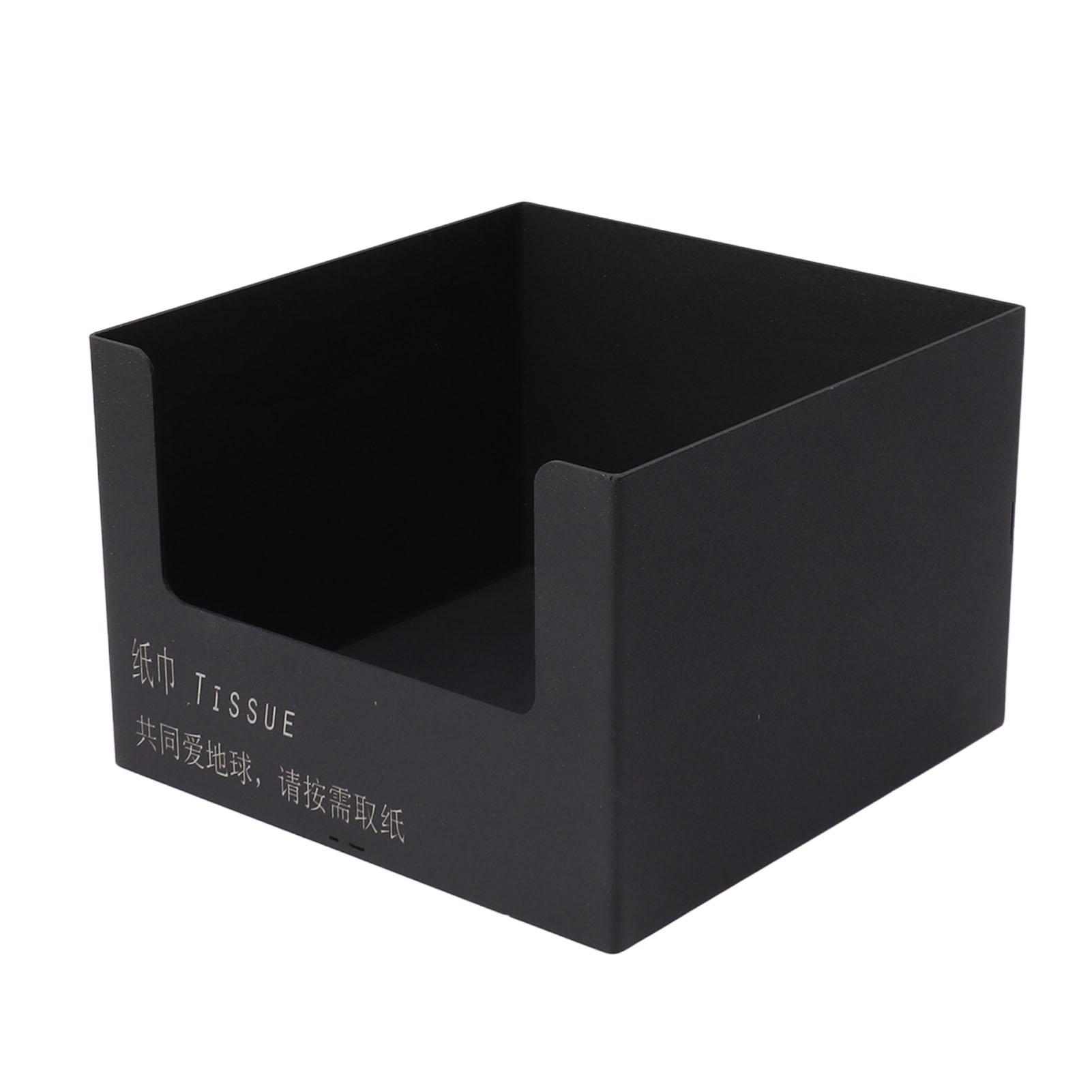 Stainless Steel Tissue Box Square Tissue Holder Large Opening Napkin Dispenser Modern Style for Bathroom Vanity