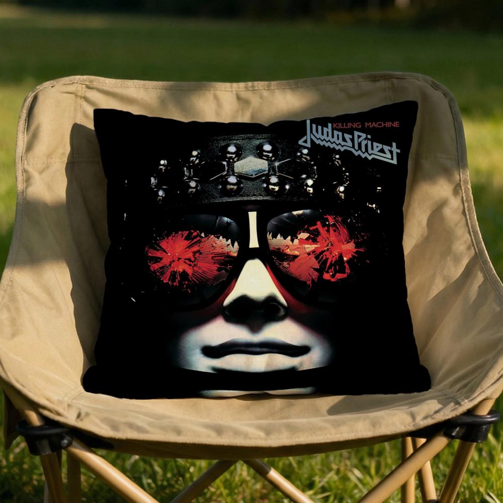JJudas PPriest Cushion Cover Soft Reversible Durable Pillow Cover MultiScene Use for Home Car Daily Comfort