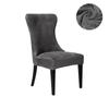 1/6PC Soft Velvet Dining Chair Cover Elastic High Back Armless Chair Cover Dustproof Solid Color Seat Slipcover for Hotel Party