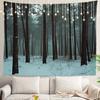 Blue Abstract Stripes Wall Tapestry,Modern Wall Hanging Large Tapestry Decoration Polyester Fiber White Hem Around for Dorm Room