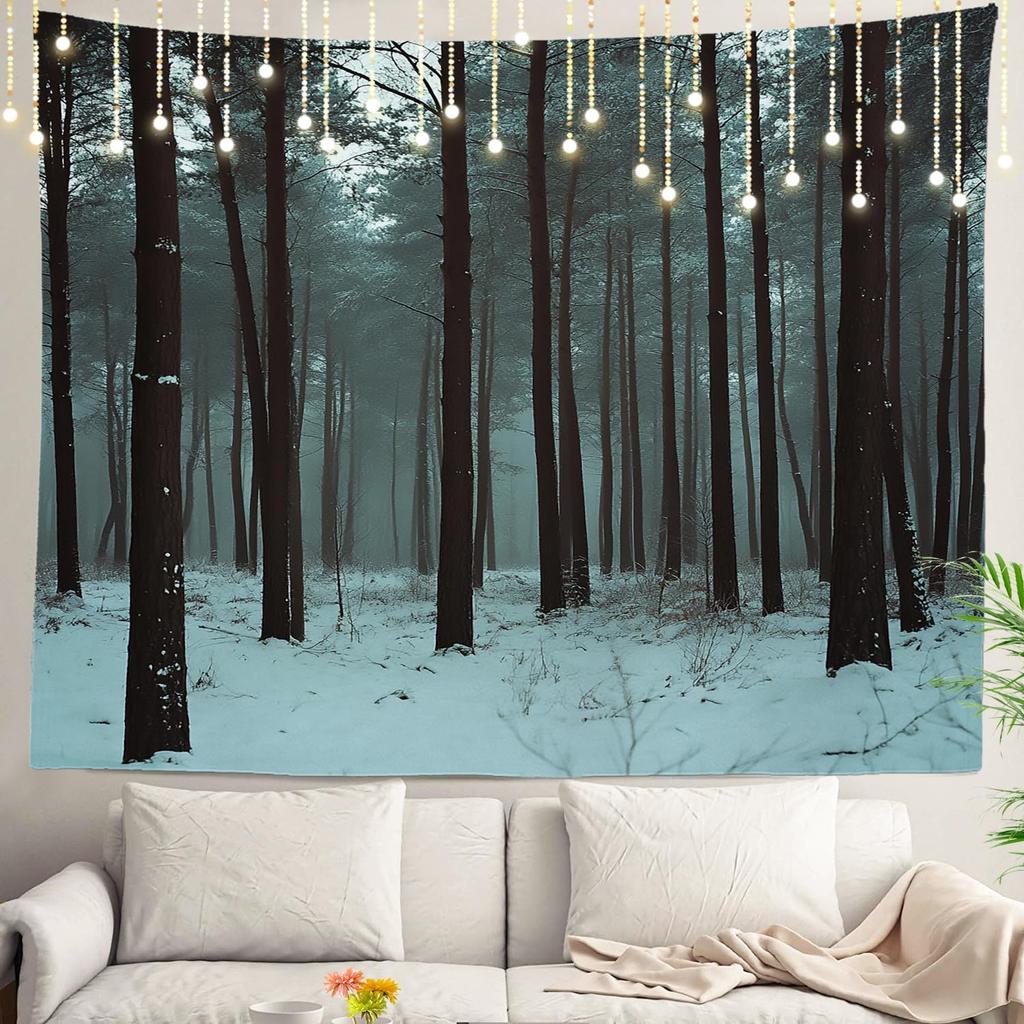 Blue Abstract Stripes Wall Tapestry,Modern Wall Hanging Large Tapestry Decoration Polyester Fiber White Hem Around for Dorm Room