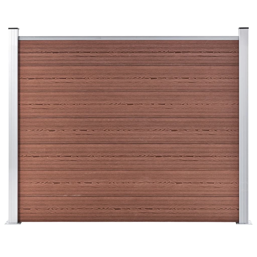 WPC Fence Panel 180 X 146 Cm Brown