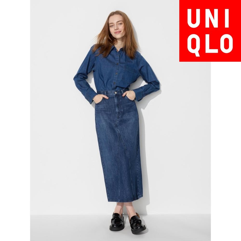

Длинная юбка из джинсовой ткани Uniqlo Japan
