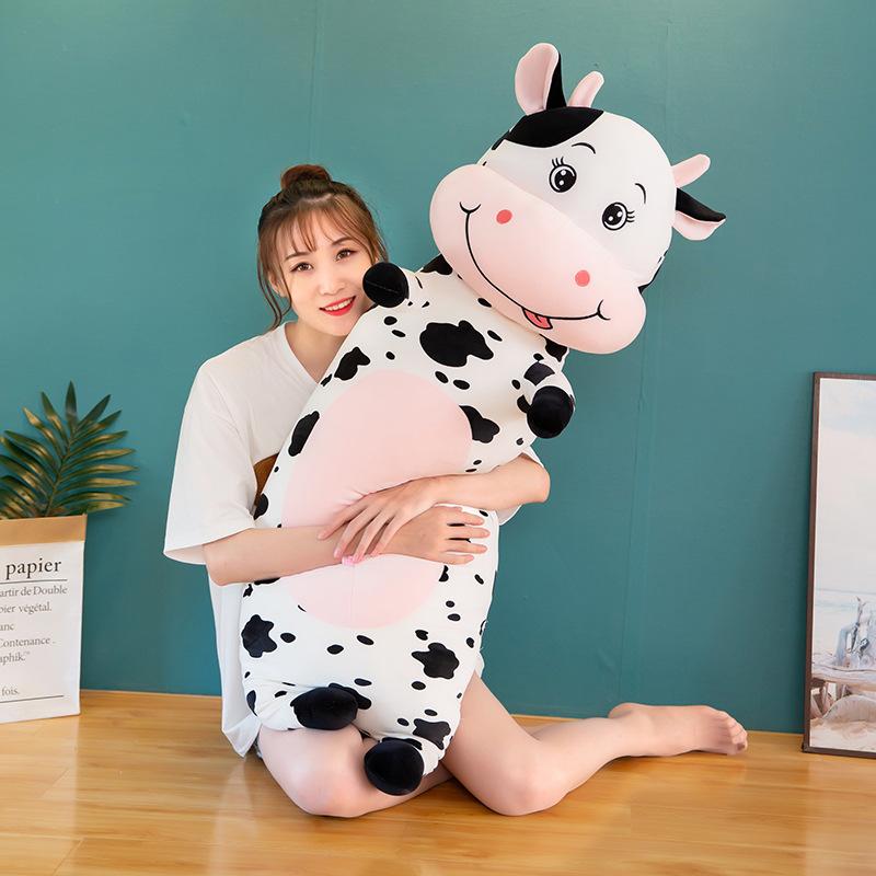 Cow pillow plush toy creative cartoon calf doll long legs rag doll girl