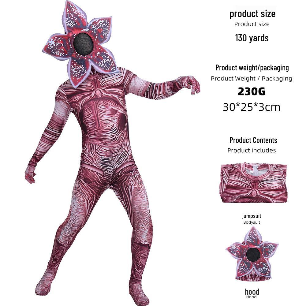 Stranger Things 5 Carnivorous Plant Horror Jumpsuit for Halloween Cosplay