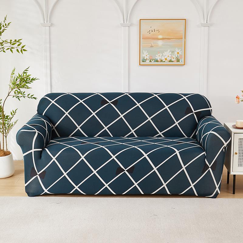 1pc Stretch Sofa Slipcover, Printed Non-slip Sofa Cover, Couch Cover Four Seasons Universal Furniture Protector for Living Room
