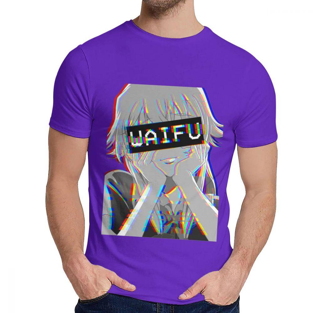 Round Neck Yuno Waifu Japanese Animation T Shirt Custom Unisex 100 Cotton T Shirt Big Size
