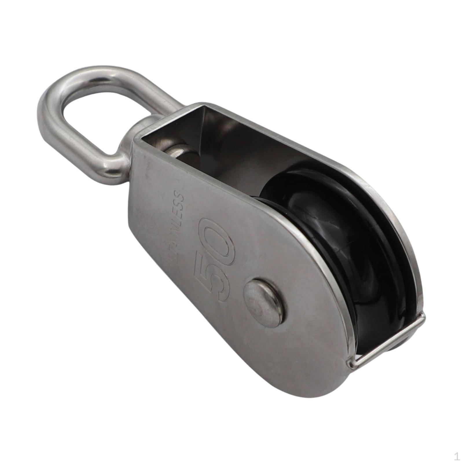 

Одинарный блочный шкив, Проволочное тяговое колесо Прочный Портативный Легкий для подъема веревкой Фурнитура Поворотный