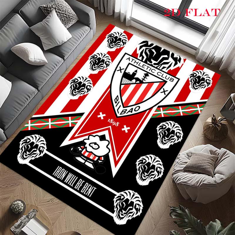 Athletic Club Logo Teppich für Wohnzimmer Schlafzimmer Zuhause Sofadekoration, rutschfeste Bodenmatte für Kinder zum Spielen