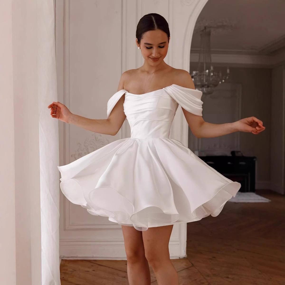 French white one-word shoulder light wedding