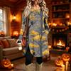 Damen Freizeitkleid mit Print, Langarm, Rundhalsausschnitt für den Alltag