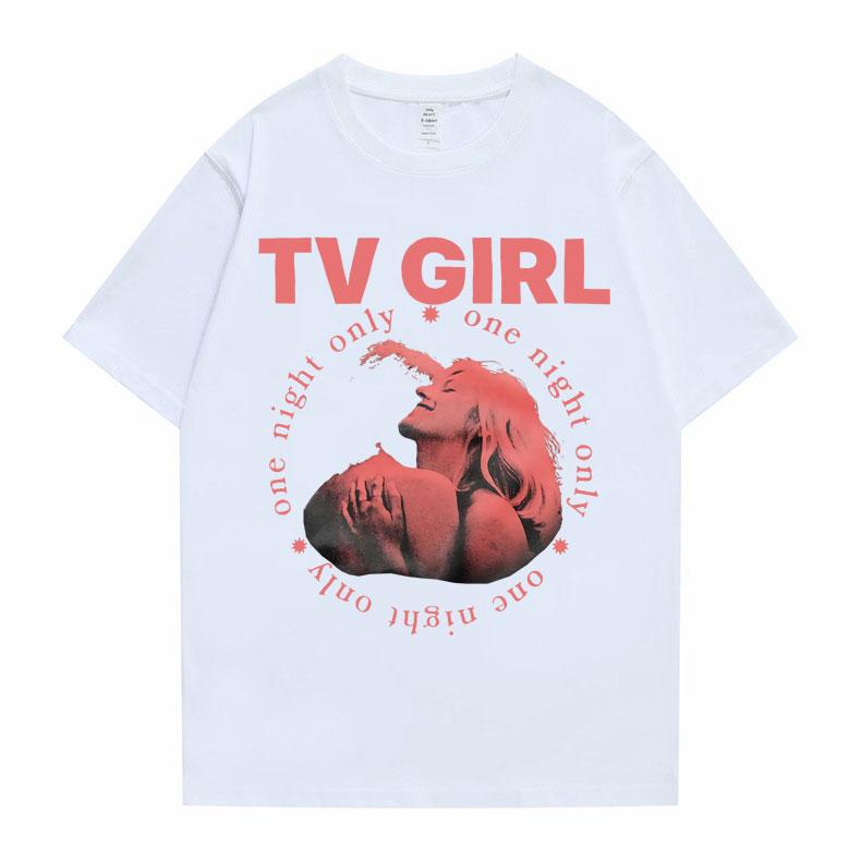 Cults TV Girl One Night Only Graphic Print T-shirt Unisex Vintage Tees Unisex Γυναικείο Casual Oversized T-shirt Unisex Βαμβακερό T-shirt