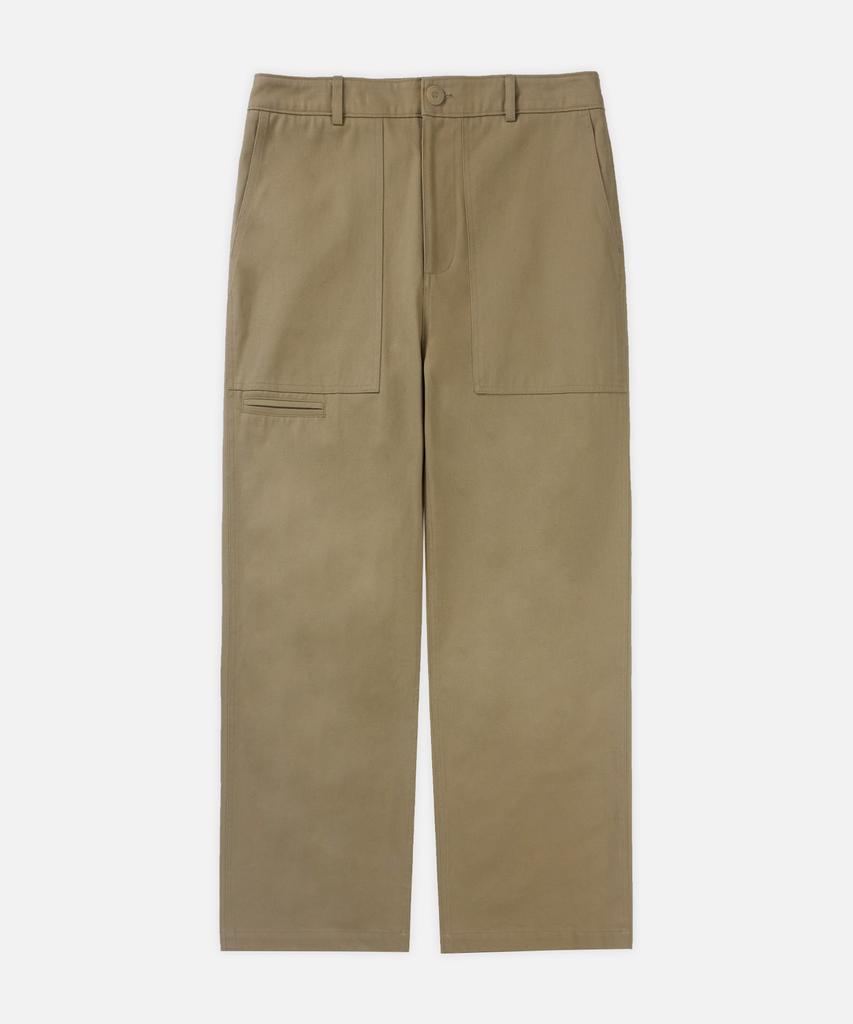 DRAW FIT Wide Fatigue Chino Pants [Beige]