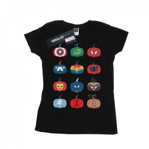 

Marvel Womens/Ladies Avengers Pumpkin Icons Cotton T-Shirt XXL білий
