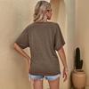 Short-sleeved Women's T-shirtV-neck Casual Summer Top Fashionable,thin and Versatile