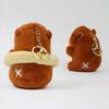 Clearstone Capybara Plush Duck Swim Brown Keychain, Chabimaru, Ring, 18.5cm,